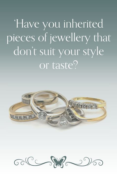 Have you inherited jewellery that doesn't suit your style or taste? Read our latest blog for Top Tips and advice! ⁠ * Does the jewellery suit your personal style and taste, or would you prefer to wear something else?⁠ ⁠ * What is the sentimental value of the jewellery to you and your family?⁠ * Have you considered repurposing the jewellery into a new piece that better suits your style and needs?⁠ #bespokejewellery #legacyjewellery #remodelledjewellery Jewellery Remodelling, Jewelry Redesign, Sentimental Jewellery, Bespoke Jewellery, Selling Jewelry, Tips And Advice, Top Tips, Something Else, Custom Jewelry