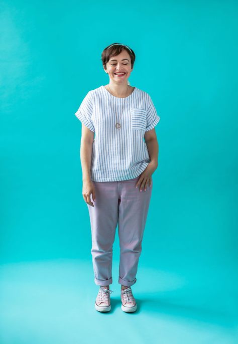 Tilly's dreamy double gauze Stevie top - Tilly and the Buttons Pattern Meaning, Tilly And The Buttons, Double Gauze, More And More, Everyday Wardrobe, Embroidered Design, Dress Backs, Chambray, Sewing Patterns