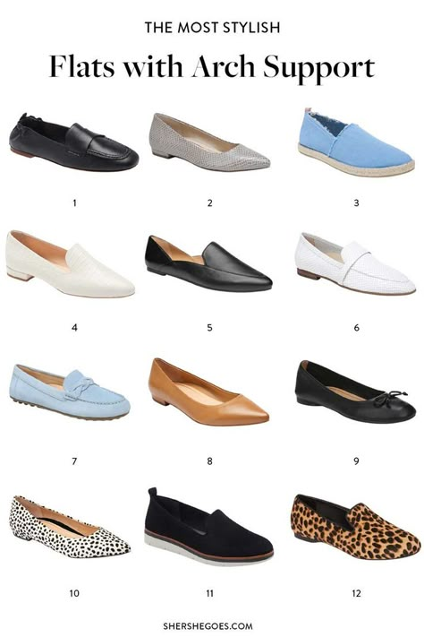 Supportive Shoes For Women, Business Casual Shoes Women, Comfortable Office Shoes, Orthopedic Shoes For Women, Work Flats Shoes, Casual Work Shoes, Supportive Shoes, Arch Support Sandals, Flats With Arch Support