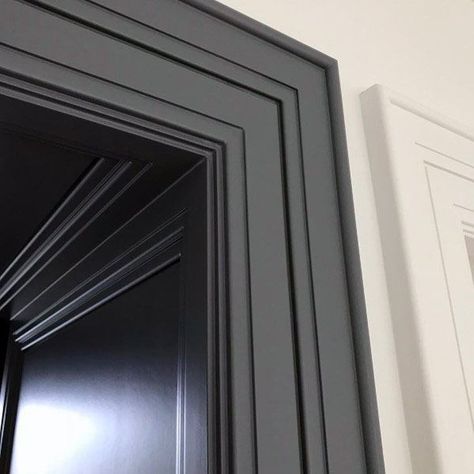 Top 50 Best Interior Door Trim Ideas - Casing And Molding Designs Modern Door Trim, Paint Doors Interior, Interior Door Trim Ideas, Door Trim Ideas, Garage Door Trim, Door Frame Molding, Interior Door Trim, Trim Ideas, Revere Pewter