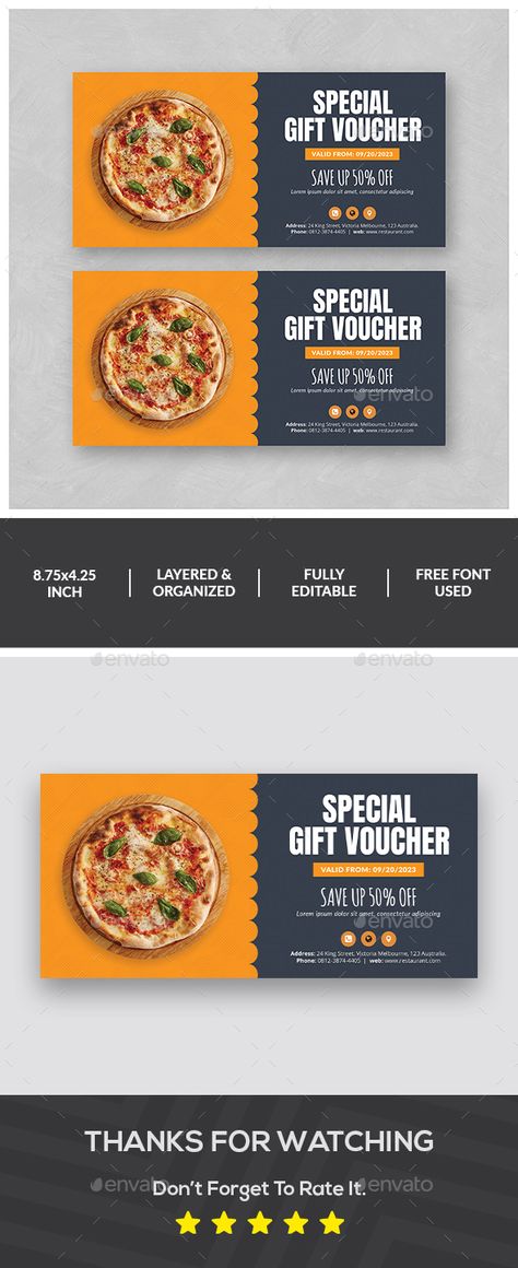 Food Gift Voucher Meat Gifts, Food Vouchers, Voucher Design, Food Ad, Discount Vouchers, Gift Voucher, Holiday Food, Food Poster, Gift Vouchers