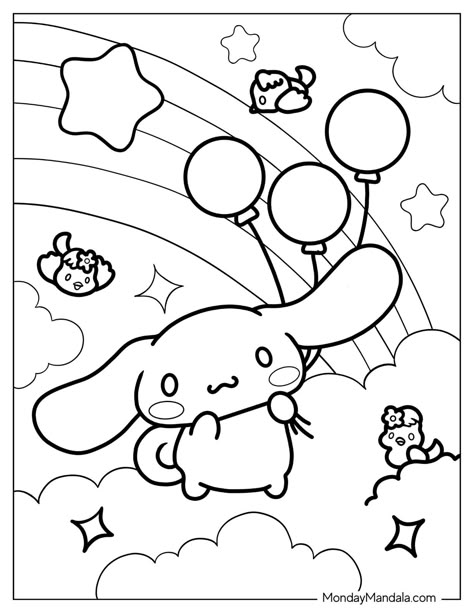 Coloring Pages Sanrio, Sanrio Coloring Pages, Sanrio Coloring, Coloring Page Ideas, Coloring Pages Printable, Page Ideas, Coloring Page, To Color, Coloring Pages