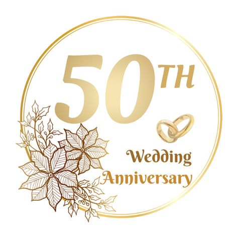 50th Anniversary Poster Ideas, Golden Wedding Invitation Template, 50 Years Anniversary Logo, 50 Anniversary Logo Design, Golden Wedding Anniversary Quotes, 50 Anniversary Logo, 50 Th Wedding Anniversary Ideas, Number 50 Design, Wedding Sticker Design