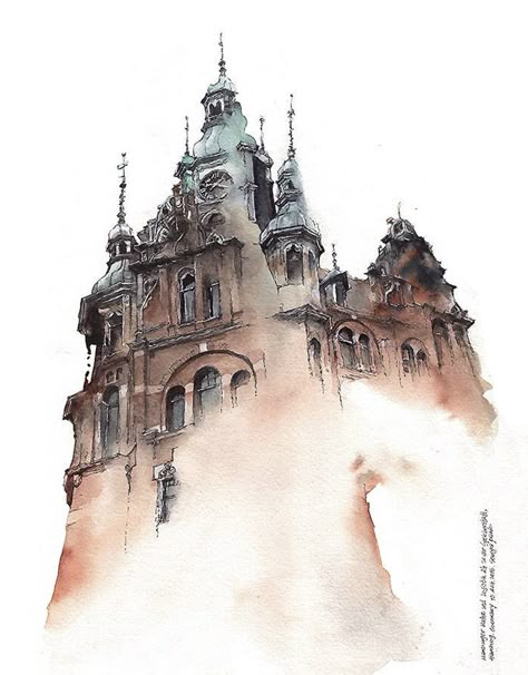 Bangkok-based Korean artist, graphic designer and illustrator Sunga Park has been travelling the world lately. What’s new about that you ask? Well, she’s been creating soothing watercolor paintings of architecture that she admires during her stay in each country. Hamburg, Germany Sunga Park, Architecture Windows, Small Architecture, Watercolor City, Afrique Art, Watercolor Architecture, Urban Sketches, Urban Sketch, European Architecture