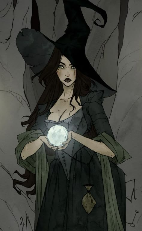 Abigail Larson, Witch Drawing, Creature Fantasy, Witch Characters, 동화 삽화, Fantasy Witch, Dark Witch, Witchy Art, Witches Hat