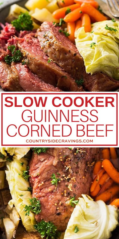 Guinness Corned Beef, Corned Beef Recipes Crock Pot, Corned Beef Recipes Slow Cooker, Crock Pot Corned Beef, Corned Beef Recipe, Slow Cooker Corned Beef, Cooking Corned Beef, Corn Beef, Corned Beef Brisket