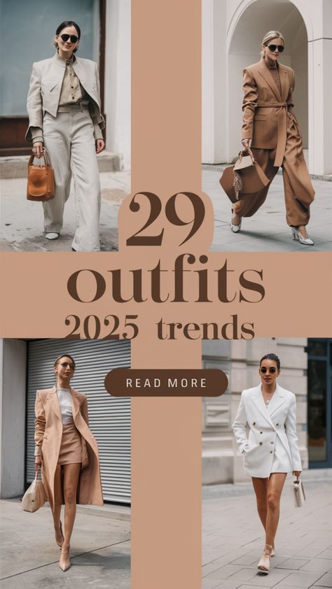 29 Stylish Outfits 2025 Trends: Fall, Winter & Summer Ideas Remote Work Outfits, New Year Fashion, Cute And Comfy Outfits, Trend 2025, Top Summer Outfits, Second Hand Fashion, Outfit Ideas 2024, Elegant Minimalism, Fashion Trend Forecast