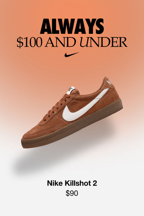 Exclusive styles designed for your lifestyle - and it's always $100 and under. Step into comfort! Shop Nike.com Killshot 2 Outfit, Nike Killshot 2 Outfit, Mens Outfits Fall, Mens Sneakers Nike, Easy Manga, 80's Vibes, Personal Uniform, Nike Sneakers Mens, Outfit Brown