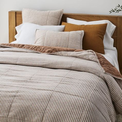 Stripe Bedding, Modern Bed Set, Box Stitch, Striped Bedding, Kids Duvet Cover, Striped Duvet, Linen Sheet Sets, Striped Quilt, Bedroom Quilts