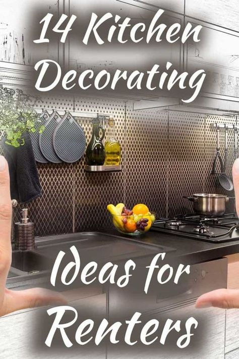 Renters Kitchen, Renter Friendly Decorating, Rental Makeover, Timetable Ideas, Study Timetable, Rental Home Decor, Renters Decorating, Rental Kitchen, Small Apartment Kitchen