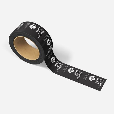 Custom Tape Design, Duct Tape Design, Branded Tape Design, Packing Tape Design, Packaging Tape Design, Bold Packaging, Promotional Packaging, Gold Tape, Custom Tape