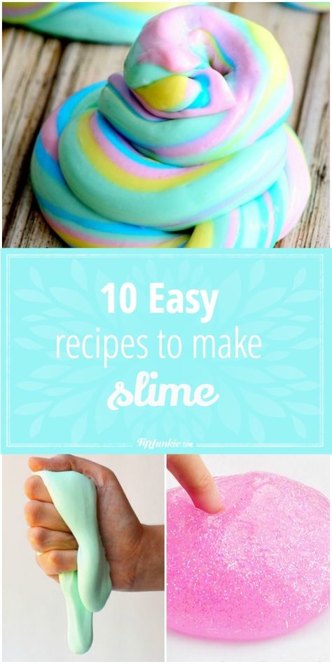 Recipes to make slime, goo, gak, flubber and cool silly putty for kids. Make Slime For Kids, Slime Ideas, Slime Time, Slime For Kids, Slime Recipes, Silly Putty, How To Make Slime, Fluffy Slime, Mason Jar Crafts Diy