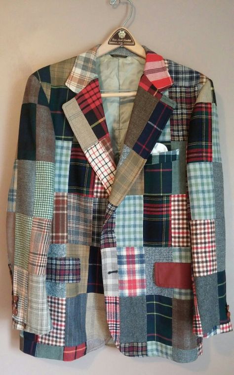 Corbin Patchwork Tweed Winter Whimsy, Tm Logo, Jacket Coat Fashion, Patchwork Clothes, Creative Clothes, Fall Wardrobe Essentials, Quirky Fashion, Upcycled Fashion, Tweed Jacket