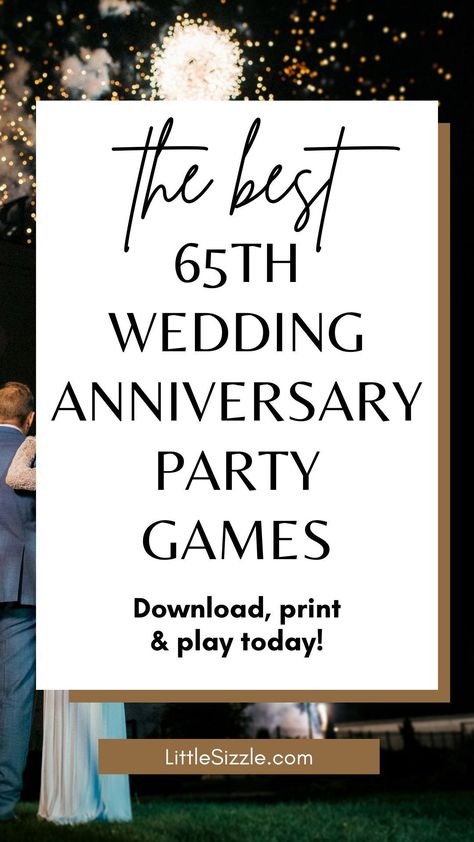 Celebrate a remarkable 65 years of love and commitment with a Sapphire Anniversary Party that will be etched in everyone's memories. Our printable anniversary games ensures a joyous and unforgettable celebration. From engaging trivia sessions to heartfelt keepsakes like "Wishes" and "Favorite Memory" cards, there's something to delight guests of all ages. Make planning your 65th anniversary party effortless by downloading and printing your games of choice today. 40th Anniversary Decoration Ideas, 40th Anniversary Party Games, 40th Anniversary Celebration Ideas, 40 Wedding Anniversary Ideas Decoration, 40th Anniversary Party Ideas Decoration, 40 Anniversary Party Ideas, 40th Wedding Anniversary Decorations, Fun Trivia Games, Wedding Anniversary Games