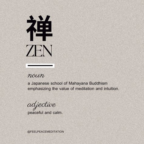 The word “zen” originates from the Japanese pronunciation of the Chinese word “chán,” which itself is derived from the Sanskrit word “dhyāna,” meaning meditation. Zen is both a school of Buddhism and a philosophy that emphasizes mindfulness, meditation, and the direct experience of enlightenment. In Zen Buddhism, the practice of meditation, or “zazen,” is central. Practitioners sit in silent meditation, focusing on the breath and being fully present in the moment. This practice is not just a... Japanese Spirituality, Zen Meaning, Chan Buddhism, Japanese Pronunciation, Zazen Meditation, Zen Wisdom, Buddhism Philosophy, Remaining Calm, Silent Meditation