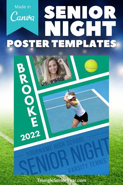 tennis poster for senior night Tennis Senior Night, Senior Night Poster, Candy Sayings, Senior Night Ideas, Senior Night Posters, Senior Year Ideas, Senior Sunrise, Tennis Posters, Senior Day