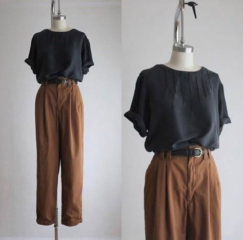 Silk Tee, Elegante Casual, Boys Fashion, 가을 패션, Petite Fashion, Mode Inspiration, Looks Vintage, Work Clothes, Outfit Casual