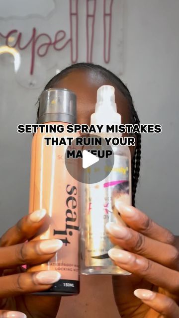 Ife Larape H on Instagram: "Comment YES below for the difference between setting sprays and fixing sprays 💕💕💕

Follow @ifelarape for more beauty tips 💕💕💕" Fixing Spray Makeup, Setting Spray Makeup, Matte Setting Spray, Spray Makeup, Fixing Spray, Makeup Spray, Makeup Mistakes, Finishing Spray, Setting Spray