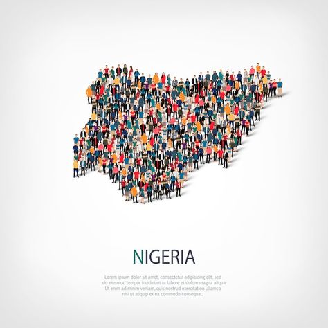 Vector people map country nigeria | Premium Vector #Freepik #vector #country-map #orang #geography #nigeria Nigeria Country, Map Of Nigeria, Global Map, African Map, Vector People, About People, Business Card Maker, Flyer Maker, Poster Maker