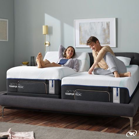 A good night's sleep decides how your entire day goes. With @TempurPedic, those restless nights will turn into revitalized mornings.  Now through February 25, save up to $500 on select Tempur-Pedic adjustable mattress sets.   Some exclusions may apply. See store for details. Best Comfortable Mattress, Adjustable Bed Frame Ideas, Tempurpedic Adjustable Bed, Temperpedic Adjustable Bed Frames, Purple Queen Mattress, Tempur Pedic Mattress Adjustable Beds, Bed Base Frame, Full Size Mattress Firm, Orthopaedic Mattress