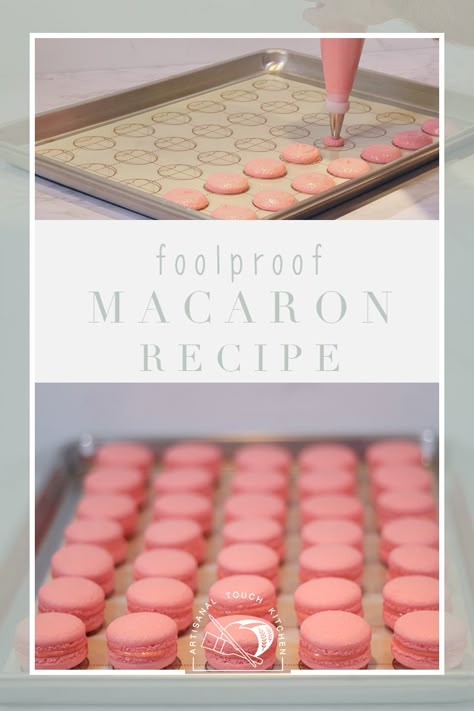 Macarons Recipe With All Purpose Flour, Perfect Macaron Recipe, Cracked Macaron Shells, Easy Maccarone Recipes, Easy Macrons Recipes, Fool Proof Macarons, Macroom Recipe, Italian Macaroons, Foolproof Macaron Recipe