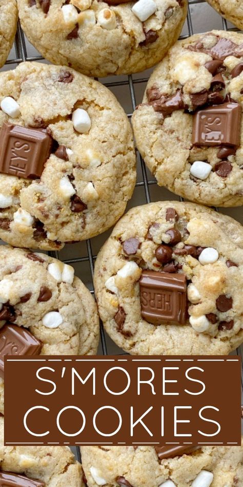 S Mores Cookies, Smores Dessert, Dessert Recipes Cookies, Graham Cracker Cookies, Cookies With Chocolate, Cracker Cookies, Smores Cookies, Recipes Chocolate, Soft Bakes