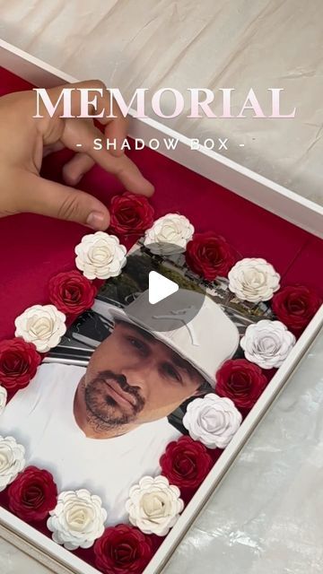 Custom Memorial Gifts on Instagram: "Custom memorial shadow box 🕊  Memorial gift for your loved one  . . . #memorialgifts #paperflowers #shadowboxes #memorialgiftideas #viralreels #smallbusiness #shadowboxframe #memorialframe #explorepage #fyp #memorialgift #restinpeace #smallbusinessowner #smallbusinesssupport" In Loving Memory Keepsake Ideas, Diy Memorial Shadow Box Ideas, In Loving Memory Shadow Box Ideas, Memorial Diy Gifts, In Loving Memory Gifts Diy, Shadow Box Ideas For Passed Loved Ones, Diy Remembrance Gifts, Memorial Gift Ideas Diy, Memorial Crafts For Loved Ones Diy