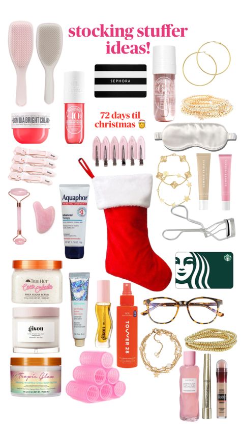 stocking stuffer ideas! #christmasaesthetic#stockings#72days#gifts#stuffers#like#follow Teen Christmas Wishlist, Xmas List Ideas, Christmas Checklist, Girly Christmas Gifts, Cute Christmas Ideas, Teen Christmas Gifts, Christmas Prep, Stocking Stuffer Ideas, Cute Birthday Ideas