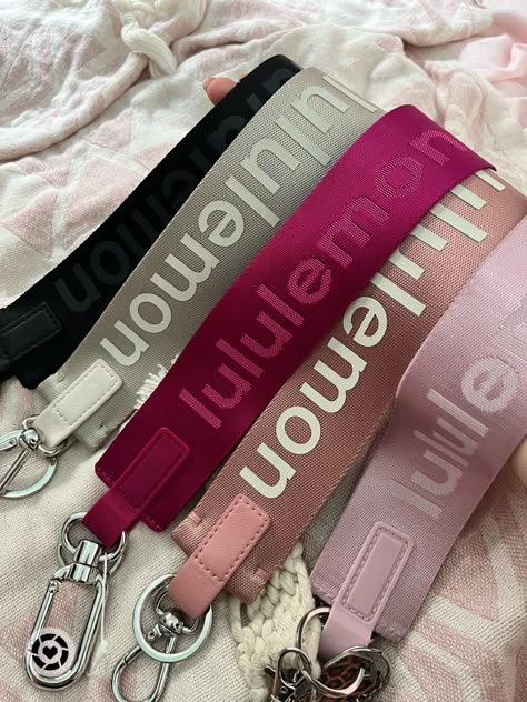 Lululemon, lulu, keychain, outfit, LTK, pink, black, white, cute, aesthetic, pretty, Lulu Lemon Lanyard, Lulu Lanyard, Lulu Lemon Key Chain, Cute Wallet Keychain Ideas, Lulu Key Chain, Lululemon Never Lost Keychain Aesthetic, Aesthetic Keychains For Car Keys, Lulu Keychain Aesthetic, Lanyard Aesthetic Keychain