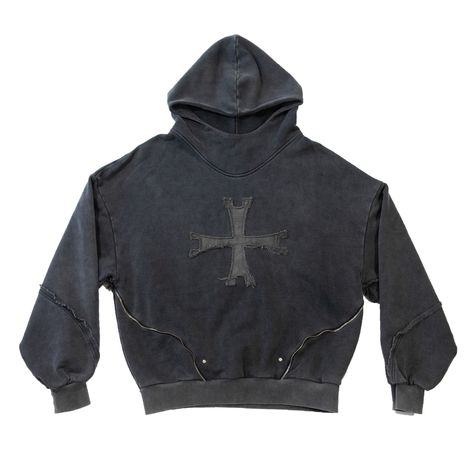 LUXENBURG - Friar Hoodie FW24 - JUTE Heavy cotton hoodie Related fit Knight inspired hood shape Zipper and stud pocket detail 100% Cotton Sweater Jumpsuit, Mens Chinos, Cotton Hoodie, Designer Clothes For Men, Gray Jacket, Linen Shirt, Swimwear Tops, Mens Sweatshirts, Outerwear Jackets