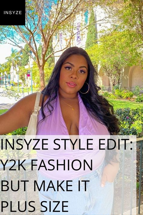 Right now the 00s are having a fashion moment giving a nostalgic hit for millennials and trend-bait for Gen Z, From double denim looks, neon crops, bedazzled everything, tenny tiny bags, and so many chokers, check out some of the best Y2K plus size fashion picks on Insyze right now. Plus Size Clothing Catalogs, Y2k Outfits Plus Size, Plus Size Y2k Outfits, Curvy Workout, Plus Size Autumn Outfits, Looks Neon, Y2k Plus Size, Plus Size Y2k, Double Denim Looks