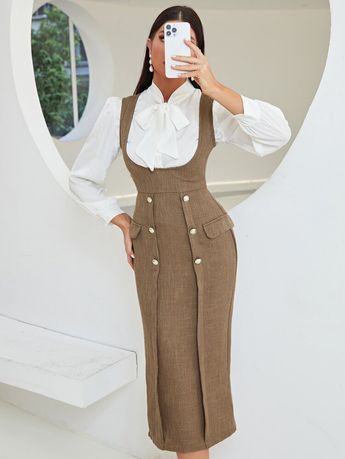 Office Skirt Outfits Women, Tweed Dress Outfit Classy, Mad Outfits, Tweed Dress Outfit, English Gown, Corporate Baddie, Modest Dresses Fashion, Corporate Dress, Chic Dress Classy