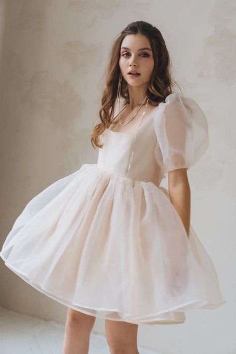 Bridal Core, Elegant Dresses Plus Size, Betty Dress, Beautiful Bridal Dresses, Puffy Dresses, Puff Dress, Cocktail Dress Prom, Bridal Bridesmaid Dresses, Disney Bounding