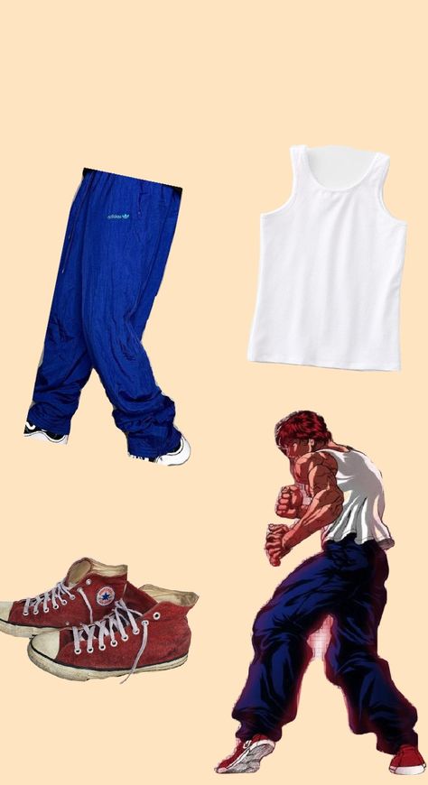 First time, baki gym outfit, #baki #gym Baki Hanma Outfit, Job Uniform, Haircuts Inspiration, Gym Boys, Guys Fashion Casual, Baki Hanma, Anime Outfit, Art Outfit, Trendy Boy Outfits