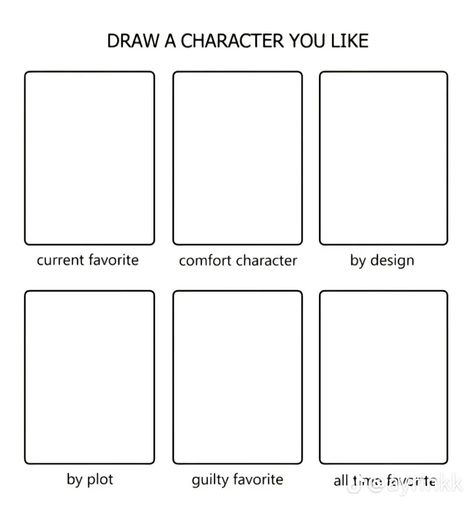 Drawing Younger Characters, Character Art Challenge Template, Template Fill Out, Draw Your Mutuals Ocs Template, Draw 6 Characters Template, Expression Challenge Template, Dnd Character Template, Give Me Characters To Draw Template, Cute Introduction Template