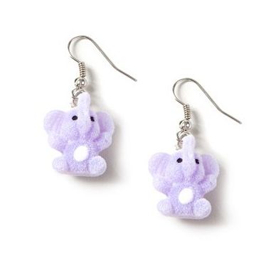 Fuzzy Elephant Drop Earrings - www.claires.com Claire's Accessories, Weird Jewelry, Quirky Jewelry, Quirky Earrings, Indie Jewelry, Elephant Earrings, Funky Earrings, Girly Jewelry, Jewelry Inspo