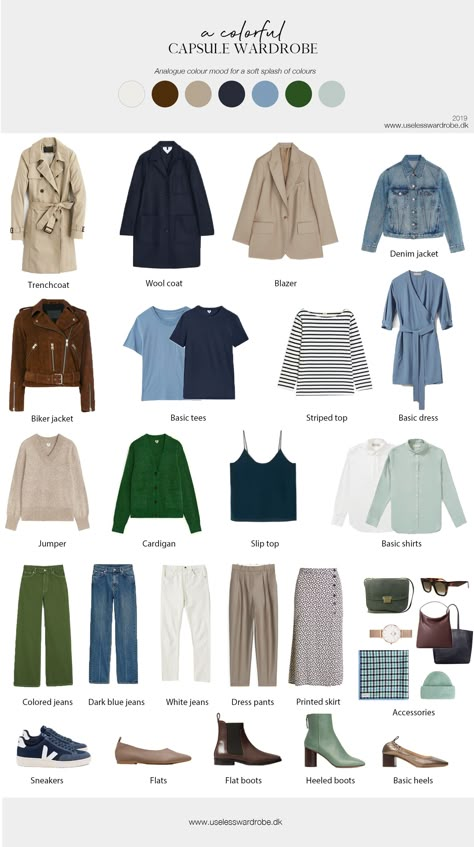 Pop Of Color Capsule Wardrobe, Capsule Wardrobe Accent Colors, Blue Green Capsule Wardrobe, Capsule Wardrobe Green Color Palettes, Teal Capsule Wardrobe, Blue And Green Capsule Wardrobe, Capsule Wardrobe Colourful, Emerald Green Capsule Wardrobe, Colour Capsule Wardrobe