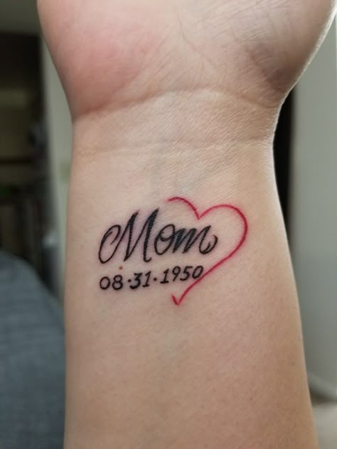 Quotes For Mom Tattoo, Memory Of Mother Tattoo, Tattoo Ideas For Late Mom, Small In Loving Memory Tattoos, In Loving Memory Of Mom Tattoos, Memorial Tattoo Ideas Mom, Losing A Mother Tattoos, Tattoo In Memory Of Friend, In Loving Memory Mom Tattoos