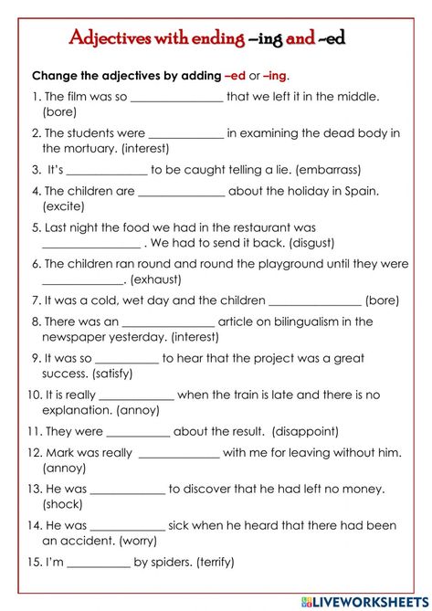 Esl Advanced, Adjectives Grammar, Tenses Exercises, Adjectives Activities, English Grammar Test, Punctuation Worksheets, Adjective Worksheet, English File, English Grammar Worksheets