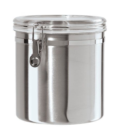 Oggi Jumbo Stainless Steel Kitchen Canister Artwork Storage, Cool Kitchen Stuff, Kitchen Storage Canisters, Dining Patio, Kitchen Theme, Kitchen Canister Set, Metal Canisters, Stainless Kitchen, Kitchen Pantry Storage