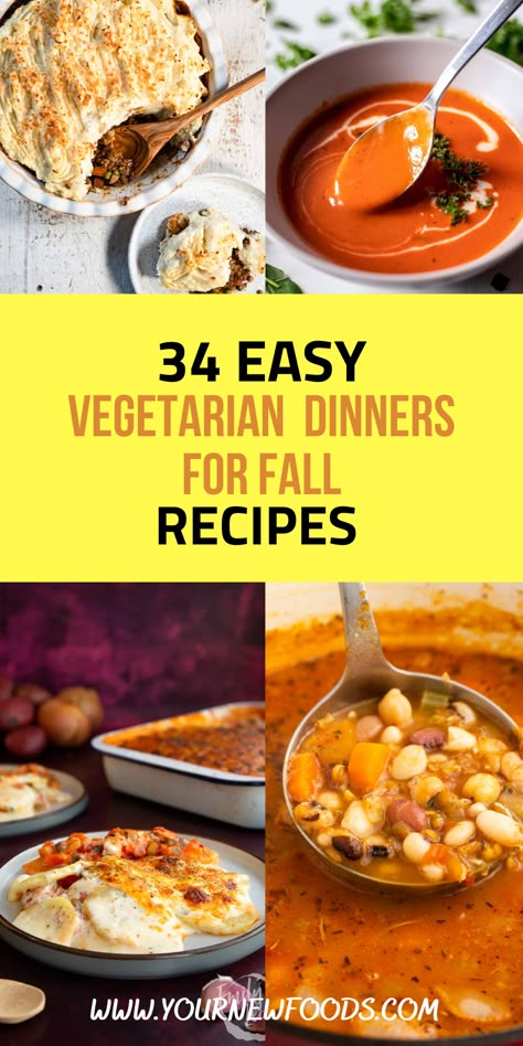 34 best fall recipes for vegetarians dinner -This fall try try another option that doesn’t include meat with these 34 Vegetarian Fall Recipes. Not only will this please the vegetarians at your table but also saving you money on the cost of the meat. You can save these must-try Vegetarian Recipes For Fall to your Pinterest board and come back to them time after time. These delicious fall vegetarian recipes are easy to make at home. Fall Board Ideas, Dinners For Fall, Fall Aesthetic Photos, Healthy Fall Recipes Dinner, Best Fall Recipes, Recipes For Vegetarians, Easy Fall Dinners, Autumn Recipes Vegetarian, Fall Board