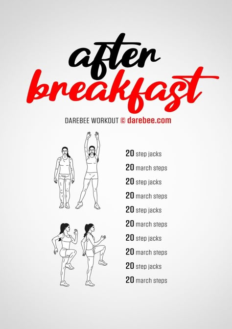 After Breakfast Workout 30 Day Plank Challenge For Beginners, Darebee Workout, Justin Augustin, Yoga Chart, Quick Morning Workout, Full Body Exercises, Simple Workouts, Standing Workout, Mini Workouts