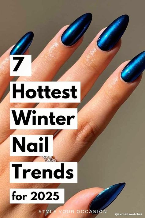 Need trendy winter nail ideas for 2025? Discover the latest winter nail design trends we're loving! From classy, cute, blue, and simple nail style designs to the best winter nail colors and art, we have the best gel, acrylic, dip, and natural winter nail trends for 2025. 2023 winter nail trends, 2024 winter nail trends Nail Color Trend Winter 2024, Trendy Nails 2025 Winter, Trending Nails For 2025, Winter Nail Designs Dip Powder, Latest Acrylic Nail Trends 2024, Cute Dip Powder Nails Winter, Nail Colors For Winter 2024, Trendy Nails Winter 2024, Dip Powder Nails Winter Colors