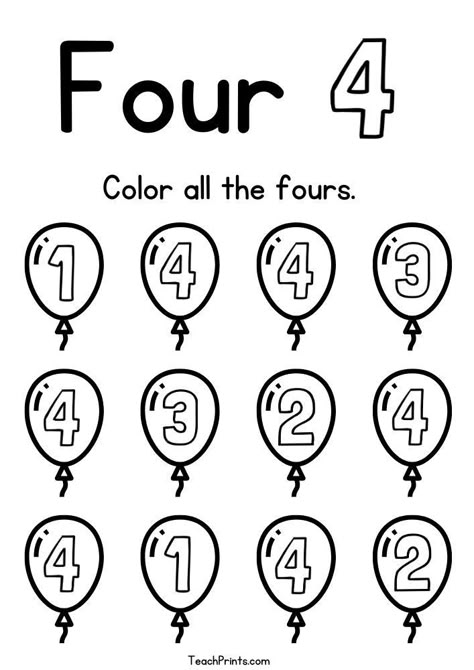 ❤️ Number Four Worksheets (Free!) Number 4 Worksheet Kindergarten, Numbers Practice Worksheets, Number Four Activities Preschool, Number Tracing Worksheets Preschool Free, Number 4 Crafts For Preschoolers, Number 4 Activities For Preschool, Number 4 Craft, Number 4 Worksheets For Preschool, Number 4 Worksheet