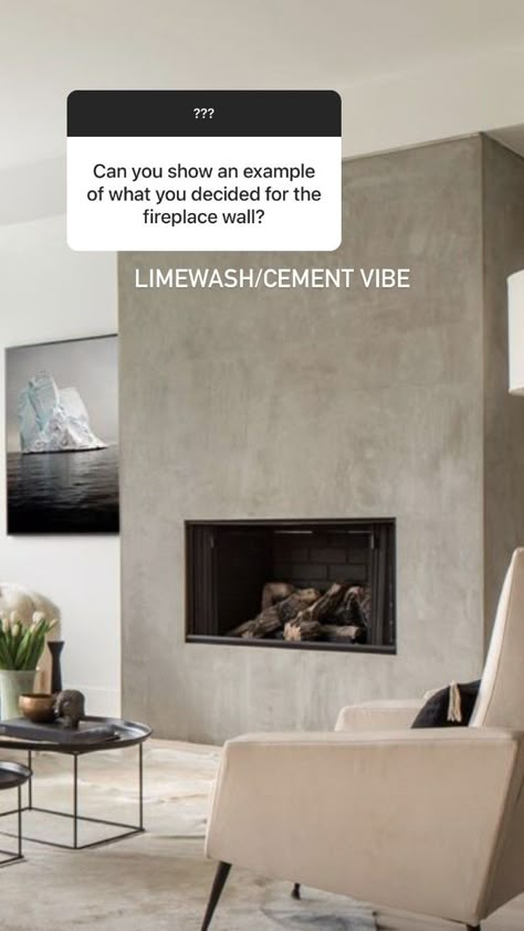 Concrete Paint Fireplace, Concrete Mantel Fireplace, Concrete Texture Fireplace, Grey Limewash Fireplace, Lime Wash Paint Fireplace, Gray Plaster Fireplace, Limewash Plaster Fireplace, Grey Plaster Fireplace, Cement Fireplace With Wood Mantel