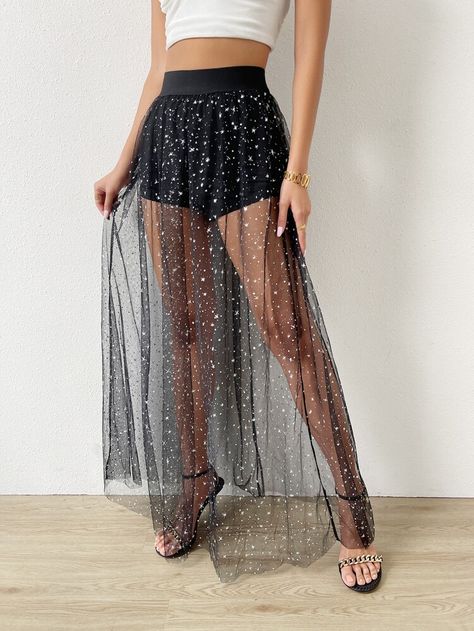 Mesh Skirt Outfit, Greta Van Fleet Concert, Black Mesh Skirt, Wear To A Concert, Taylor Eras Tour, Glitter Pants, Eras Tour Ideas, Coachella Party, Cowgirl Halloween