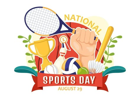 Sports Day Chart For School, National Sports Day Drawing, Sport Drawing Illustration, Sports Day Poster School, Sports Day Poster Design, Sport Day Poster, Sports Day Drawing, Annual Day Themes, School Sports Posters