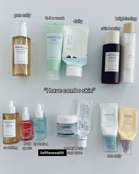 We you have dry and oily combo skin use this product #skincarrdaily #skincareproducts #skincaretips #koreanskincare #koreanproducts Skin Care Combo Oily Skin, Oily And Dry Skin Skincare, Best Skin Care Products For Combination, Korean Skincare For Combination Skin Beauty Products, Korean Skin Care Products For Oily Skin, Clogged Pores Skincare Routine, Non Comedogenic Skincare, Korean Cleanser For Combination Skin, Combination Skin Routine Korean