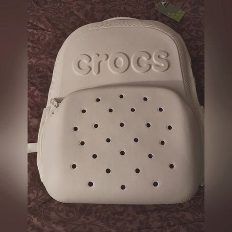 Crocs backpack Crocs Backpack, New Crocs, Things I Need, The White, The Black, Backpacks, Collage, Jewelry Watches, Plus Fashion