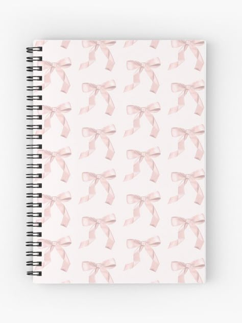 Pink Notepad Aesthetic, Notebook Simple Design, Notebooks For School Aesthetic, Christmas Wishlist Coquette, Coquette School Supplies, Cute Note Books, Coquette Notebook, Pink School Supplies, Cute School Stuff